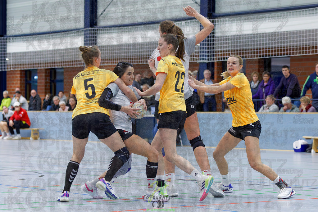 Frauen Oberliga Mitte (HHV); HSG Eibelshausen/Ewersbach - HSG Wettenberg II | Frauen Oberliga Mitte (HHV); HSG Eibelshausen/Ewersbach - HSG Wettenberg II am 13.12.2025 in Steinbrücken (Sporthalle am Hammerweiher)Photo © 2025 - Jörg Heinrich - Realisiert mit Pictrs.com