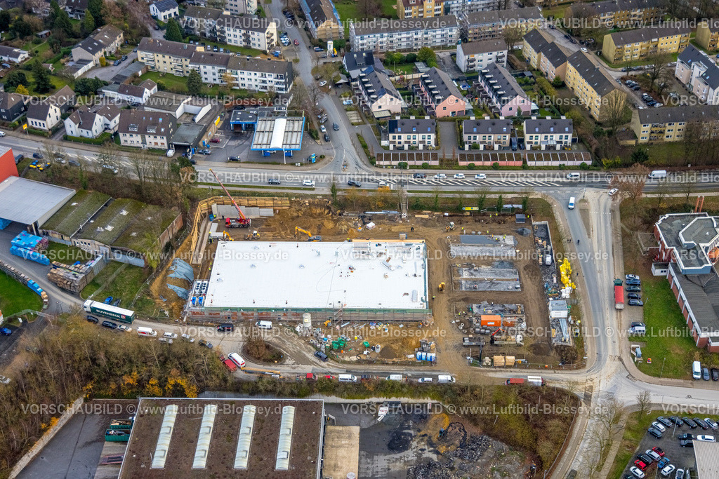 Heiligenhaus251201354 | Luftbild, Baustelle für Lidl Supermarkt Neubau Brüsseler Straße, Heiligenhaus, Bergisches Land, Nordrhein-Westfalen, Deutschland