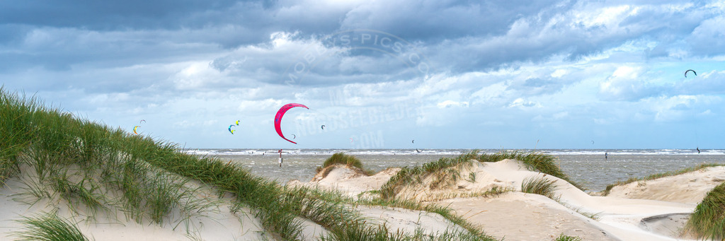 Kiter am Hungerhamm | St. Peter-Ording, Kite, Düne, Nordsee