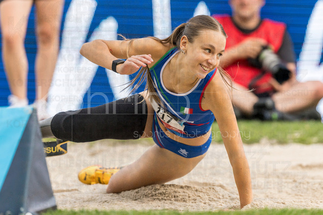 Para Heimspiel 7.0; Leverkusen, 18.07.2026 | LEVERKUSEN, GERMANY - JULY 18, 2026 : Giuliana Chiara Filippi (ITA/Italien) reacts in the long jump during the Para Heimspiel 7.0 at Fritz Jacobi Sports Complex on July 18, 2026 in Leverkusen, Germany.