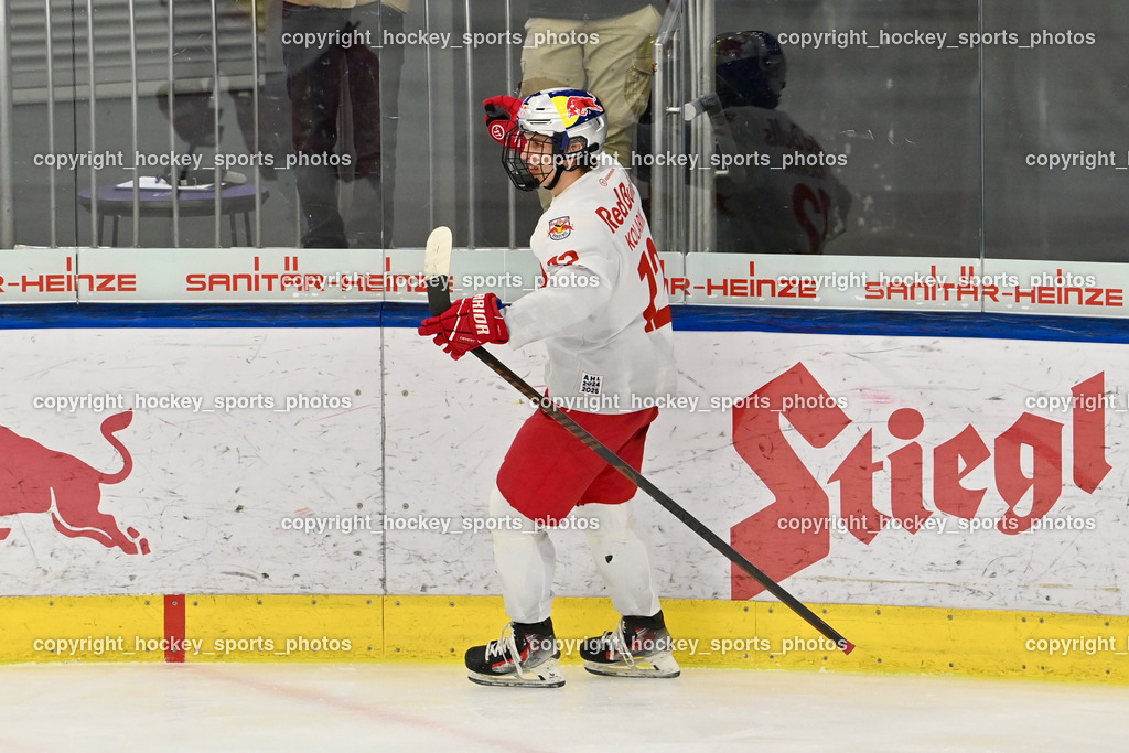 RED BULL HOCKEY JUNIORS vs. EK DIE ZELLER EISBÄREN | #12 Kolarik Leon RED BULL HOCKEY JUNIORS, RED BULL HOCKEY JUNIORS vs. EK DIE ZELLER EISBÄREN, RED BULL HOCKEY JUNIORS vs. EK DIE ZELLER EISBÄREN am 14.01.2025 in Salzburg (Eisarena Salzburg), Austria, (Photo by Bernd Stefan)
