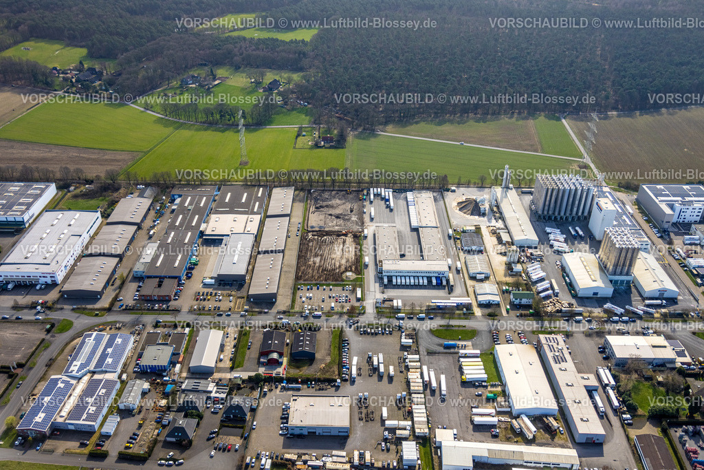 Wesel240310337 | Luftbild, Gewerbegebiet Gewerbepark und Industriepark Wesel-Ost I, Am Schornacker, Wittenberg, Wesel, Nordrhein-Westfalen, Deutschland