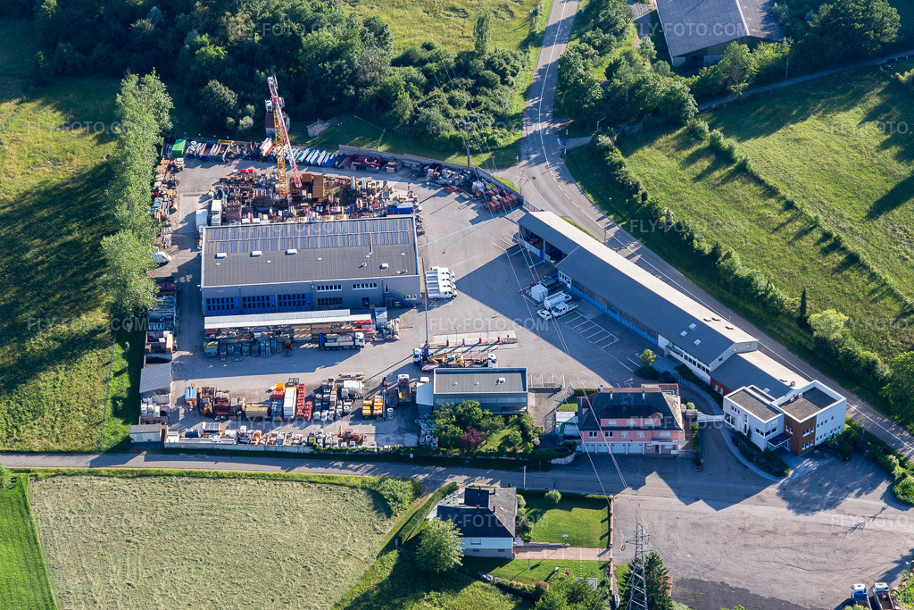 Aerial view: Sotravest in Oberbronn in the state Bas-Rhin, France.Photo: IMG_115412.jpg taken on 06/16/2019 by Werner Riehm/FLY-FOTO.comResolution of the original: 5472 x 3648 px