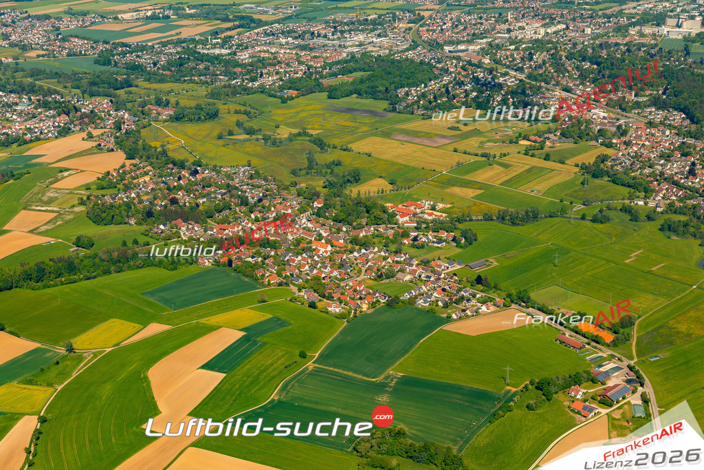 Das Luftbild zeigt : Hainhofen Neusäß - Die Luftaufnahme wurde 2024 vom UL-Flugzeug aus erstellt ( keine Drohne ) - Hochauflösende Luftaufnahme - Für grossformatige Ausdrucke geeignet. Die Geschenkidee !Mit Lizenz und Bildrechte bestellbar