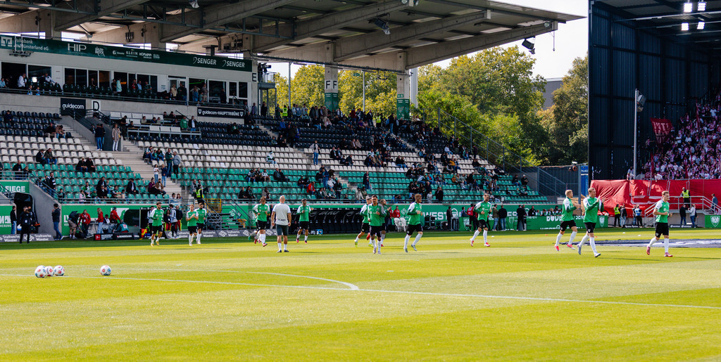 2. Bundesliga, Saison 2025/26, 5. Spieltag : SC Preußen Münster - Fortuna Düsseldorf | Münster, 14.09.2025: 2. Bundesliga, 5. Spieltag, SC Preußen Münster gegen Fortuna Düsseldorf im LVM-Preußenstadion in Münster. Foto: sportfotografie.ms | Markus Paletta - Realisiert mit Pictrs.com