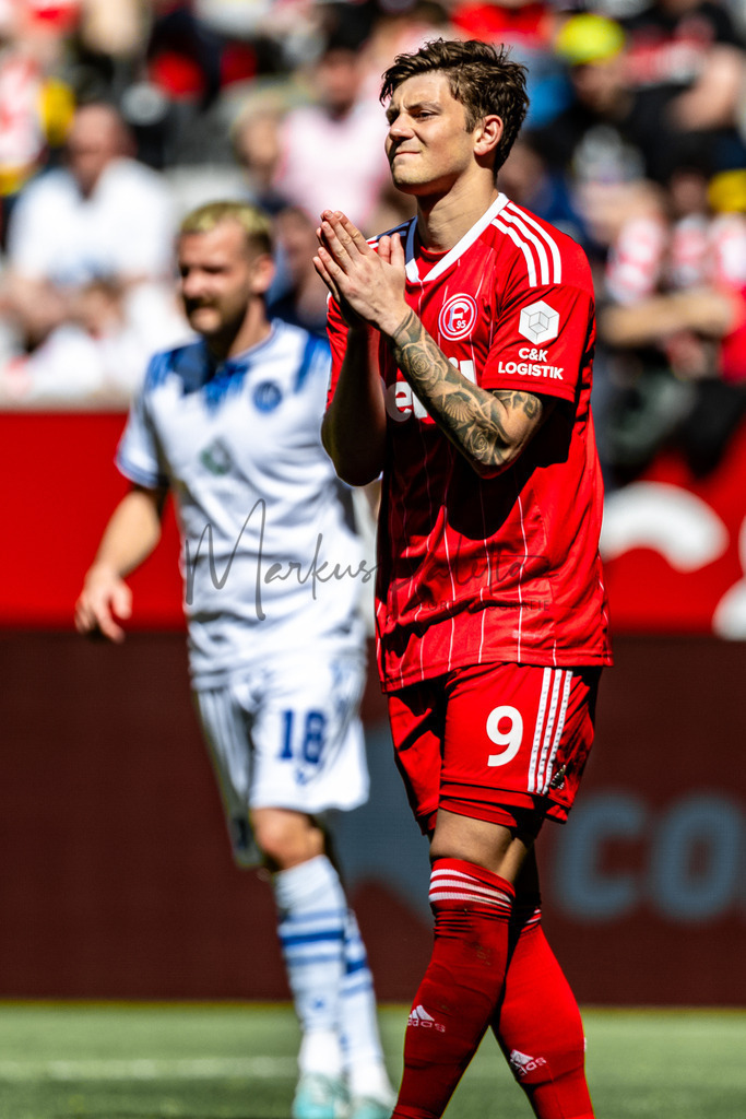 Fortuna Düsseldorf vs. Karlsruher SC | Düsseldorf, 30.04.2023: 2. Bundesliga, 30. Spieltag, Fortuna Düsseldorf gegen Karlsruher SC in der Merkur Arena in Düsseldorf. Foto: sportfotografie.ms | Markus Paletta - Realisiert mit Pictrs.com
