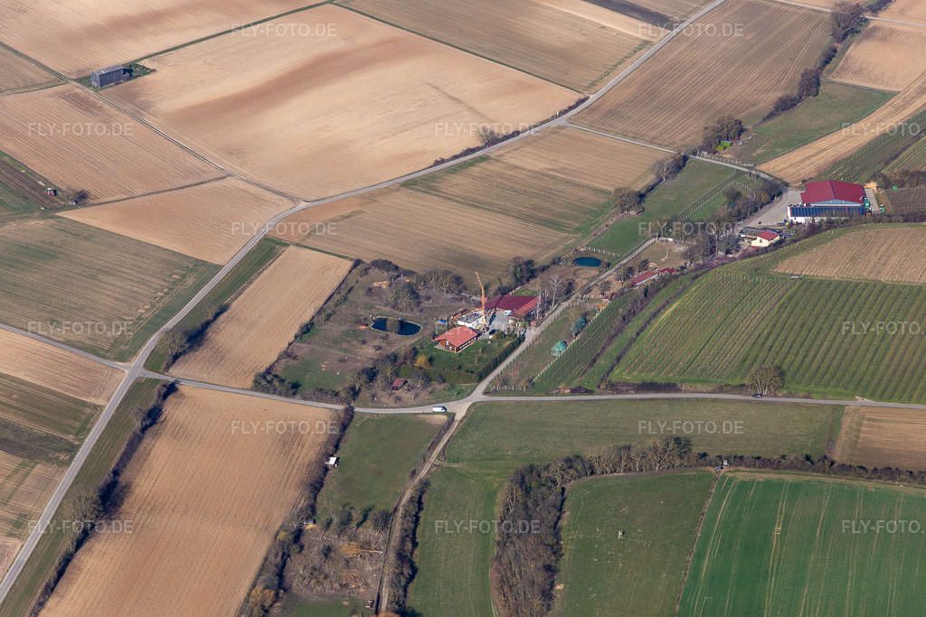 Luftbild: Ranch Herxheim in Herxheim bei Landau im Bundesland Rheinland-Pfalz in Deutschland. Foto: IMG_125764.jpg vom 02.03.2021 durch Werner Riehm/FLY-FOTO.de