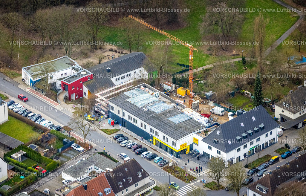 Hattingen251200451 | Luftbild, Netto Supermarkt mit Baustelle, links die Kita Hunsebeck, Welper, Hattingen, Ruhrgebiet, Nordrhein-Westfalen, Deutschland