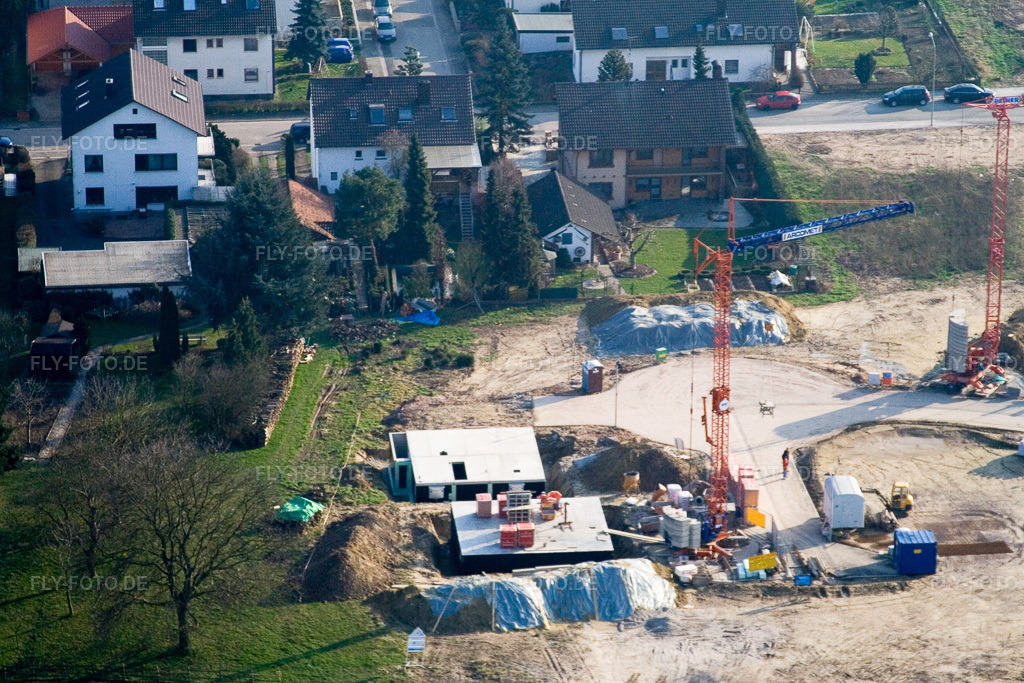 Luftbild: Neubaugebiet Am Höhenweg in Kandel im Bundesland Rheinland-Pfalz in Deutschland. Foto: IMG_5379.jpg vom 18.02.2007 durch Werner Riehm/FLY-FOTO.de