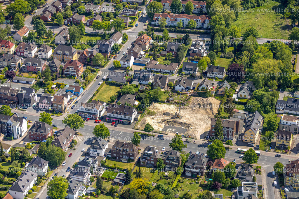 Hamm250500350 | Luftbild, Baustelle Ostenallee Ecke Fasanenstraße, Uentrop, Hamm, Ruhrgebiet, Nordrhein-Westfalen, Deutschland