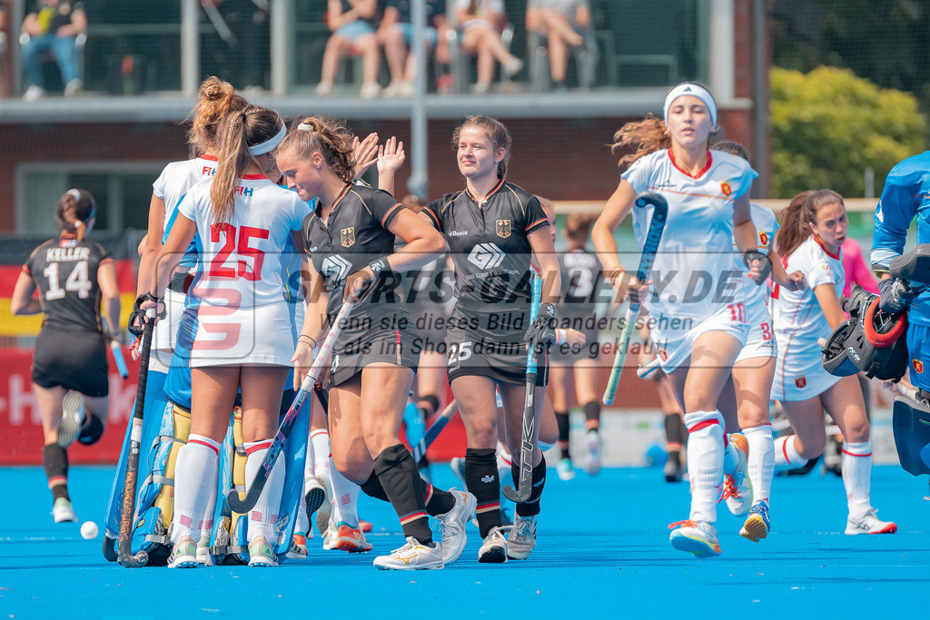 HK_20230715_102657 | Euro Hockey WU18 SF2 Spain vs Germany Championship Girls &amp; Boys am 15.7.2023 CHTC , Krefeld ,