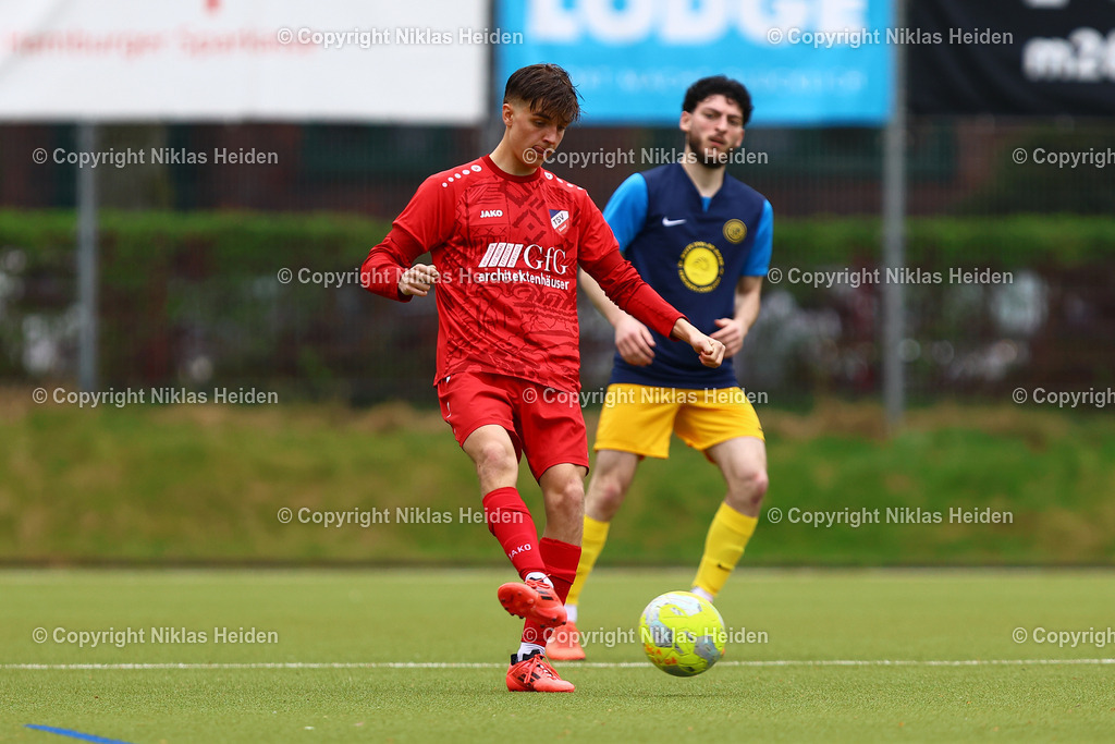 NH_FCAlsterbrüder_TSVSasel_OberligaHamburg_13042025 | #3 Nick Johann Hoffmann (TSV Sasel)Fußball I Herren I Gamesright Oberliga Hamburg I Saison 2024-2025 I  31. Spieltag I FC Alsterbrüder - TSV Sasel I 13.04.2025 I Walter-Wächter-Platz