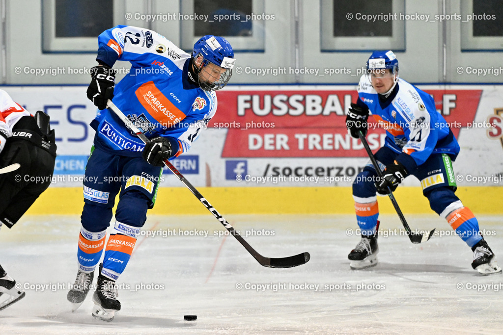 ESC SPARKASSE STEINDORF vs. EV ZELTWEG MURTAL LIONS | #12 Cimzar Tadej ESC Steindorf, #11 Kalan Luka ESC Steindorf, ESC SPARKASSE STEINDORF vs. EV ZELTWEG MURTAL LIONS, ESC SPARKASSE STEINDORF vs. EV ZELTWEG MURTAL LIONS am 27.12.2025 in Steindorf (Ossiachersee Halle), Austria, (Photo by Bernd Stefan)