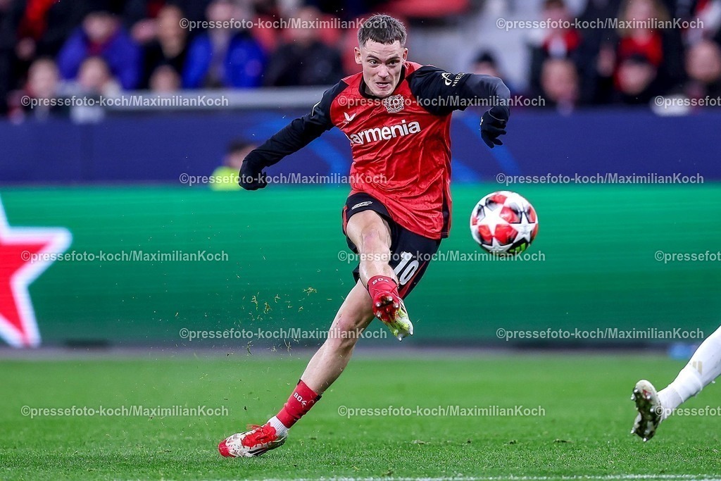 UCL29012502213 | 29.01.2025, Fußball, Bayer 04 Leverkusen - AC Sparta Prag, UEFA Champions League, 8. Spieltag, BayArena, Saison 2024 2025: Florian Wirtz (Bayer04 Leverkusen #10)
