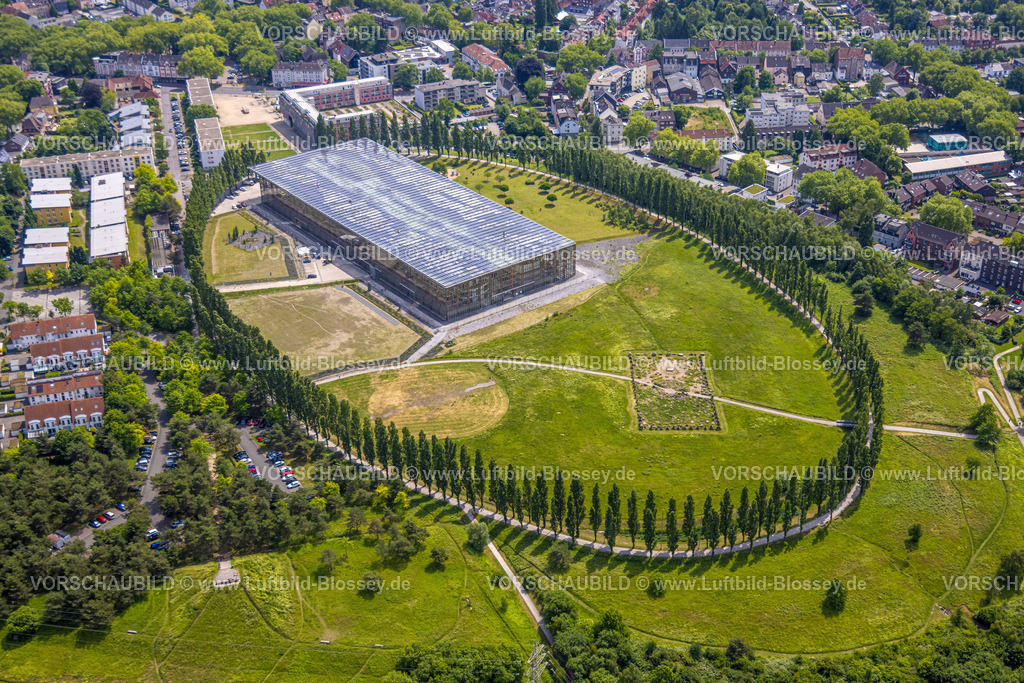 Herne250602071 | Luftbild, Akademie Mont-Cenis - Fortbildungsakademie des Ministeriums des Innern des Landes NRW, Baumallee Kreis, Sodingen, Herne, Ruhrgebiet, Nordrhein-Westfalen, Deutschland