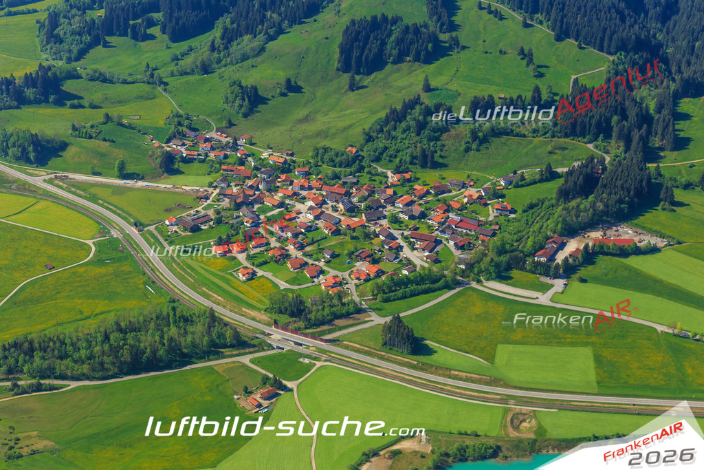 Luftbild von Kappel Pfronten - Luftaufnahme wurde 2015 von https://frankenair.de mittels Flugzeug (keine Drohne) erstellt - die Geschenkidee