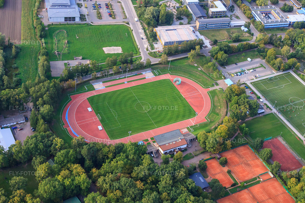 Luftbild: Bienwaldstadion in Kandel im Bundesland Rheinland-Pfalz in Deutschland. Foto: IMG_45010.jpg vom 03.09.2011 durch Werner Riehm/FLY-FOTO.de