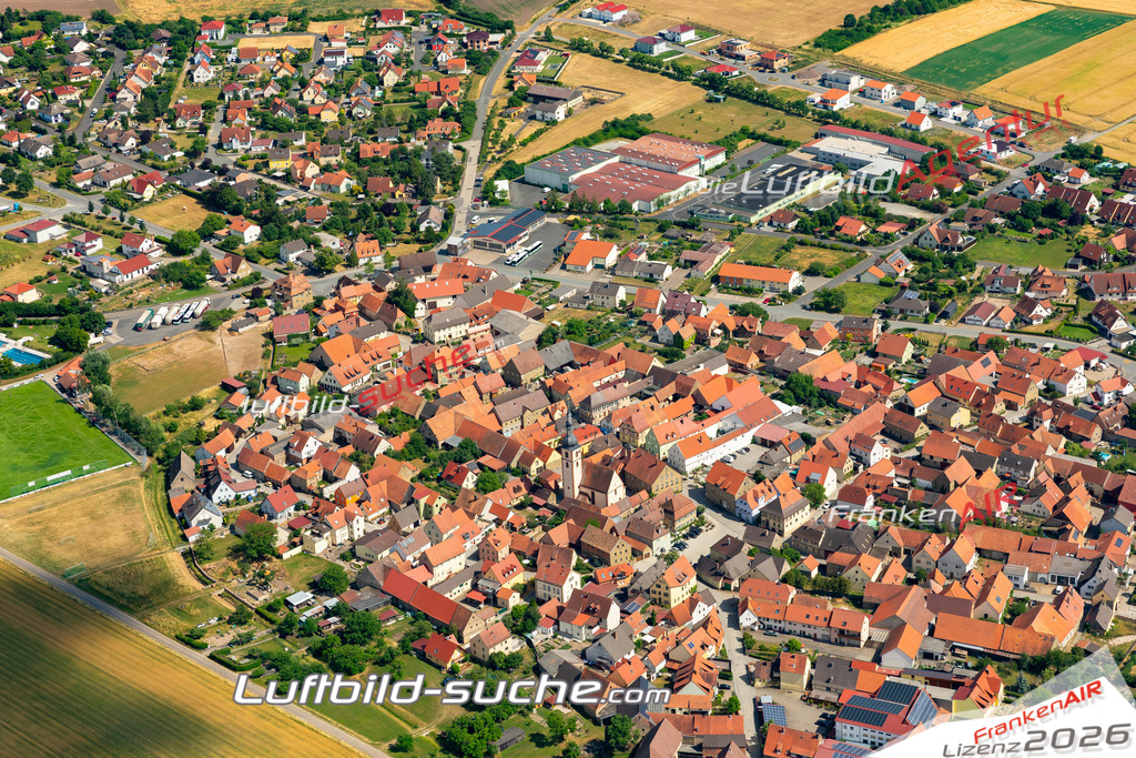 Das Luftbild zeigt :  Abtswind - Die Luftaufnahme wurde 2023 vom UL-Flugzeug aus erstellt ( keine Drohne ) - Hochauflösende Luftaufnahme - Für grossformatige Ausdrucke geeignet. Die Geschenkidee !Mit Lizenz und Bildrechte bestellbar