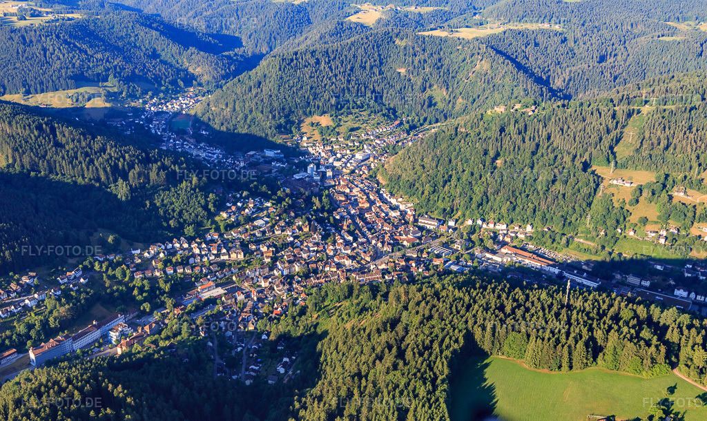 Luftbild: Stadtübersicht von Nordosten in Schramberg im Bundesland Baden-Württemberg in Deutschland. Foto: IMG_149146.jpg vom 29.06.2025 durch Werner Riehm/FLY-FOTO.de