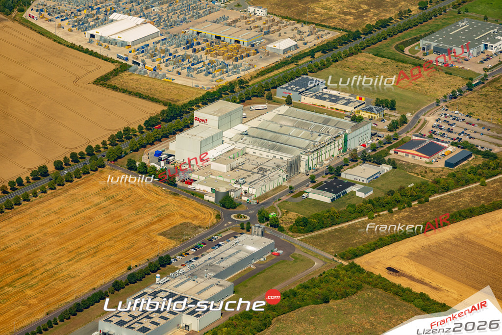 Oberndorf Ospelt Apolda Bild- Das Luftbild wurde 2025 vom UL-Flugzeug heraus erstellt ( keine Drohne bzw. Drohnenaufnahme ) - Hochauflösende Luftaufnahme -Nicht vergleichbar mit Google Maps oder Satelittenbilder- Die Geschenkidee !Mit Lizenz und Bildrechte bestellbar - CC