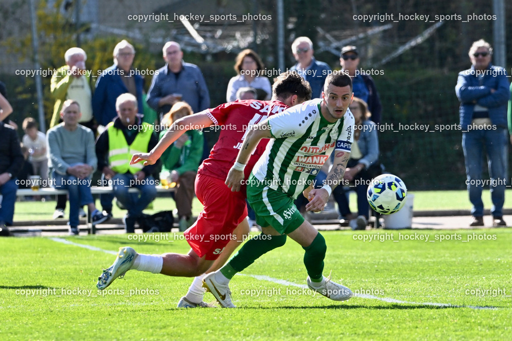 SV Donau Klagenfurt vs. SAK | #11 Luka Jerin SAK, #24 Zoran Vukovic SV Donau,  SV Donau Klagenfurt vs. SAK, SV Donau Klagenfurt vs. SAK am 11.04.2026 in Klagenfurt (Sportplat Donau ), Austria, (Photo by Bernd Stefan)