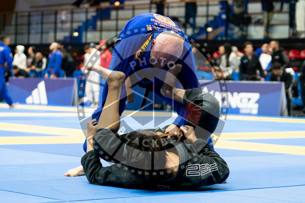 20240124PBB00089 | Fighters compete during the second day of the IBJJF European Championship in Paris, France, on January 24, 2024.