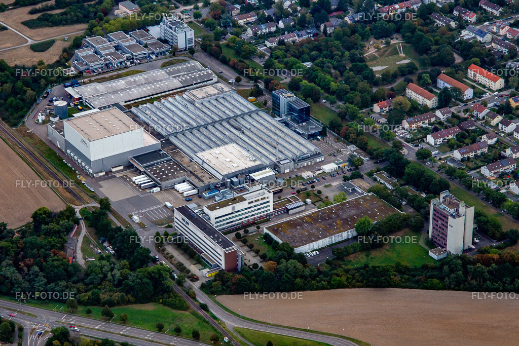 L'OREAL Produktion Deutschland GmbH & Co. KG http://www.loreal.de/ | Luftbild: L'OREAL Produktion Deutschland GmbH & Co. KG http://www.loreal.de/ im Ortsteil Nordweststadt in Karlsruhe im Bundesland Baden-Württemberg in Deutschland. Foto: IMG_138780.jpg vom 16.09.2023 durch ©2025 Werner Riehm fly-foto.de/copyright - Realisiert mit Pictrs.com