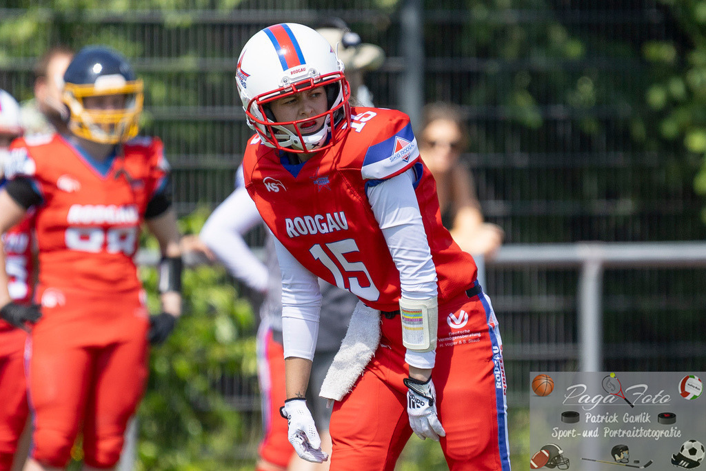 GFLW 1: German Football League Women 1: Rodgau Pioneers Ladies - Stuttgart Scorpions Sisters, 07.06.2026 | Selina Schirmer (Rodgau Pioneers Ladies #15), Freisteller, Portrait / Porträt, Rodgau Pioneers Ladies - Stuttgart Scorpions Sisters, Rodgau, Maingau-Energie-Stadion "Am Weichsee", 7.6.2026 - Realisiert mit Pictrs.com