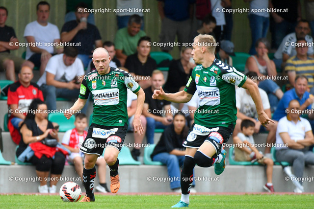 AUT, SV Ried (AUT) vs Olympiakos FC (GRE), Testspiel, Vorbereitung 2022-23 | 24.06.2022, Guntamatic  Arena Peuerbach, AUT, Testspiel Vorbereitung 2022-23, SV Ried (AUT) vs Olympiakos FC (GRE),  im Bild Julian Klaus Wiessmeier (Ried), Christoph Monschein (Ried)

// Test Match, New Season 2022-23 SV Ried (AUT) vs Olympiakos FC (GRE) in Peuerbach, Austria on 2022/06/24
