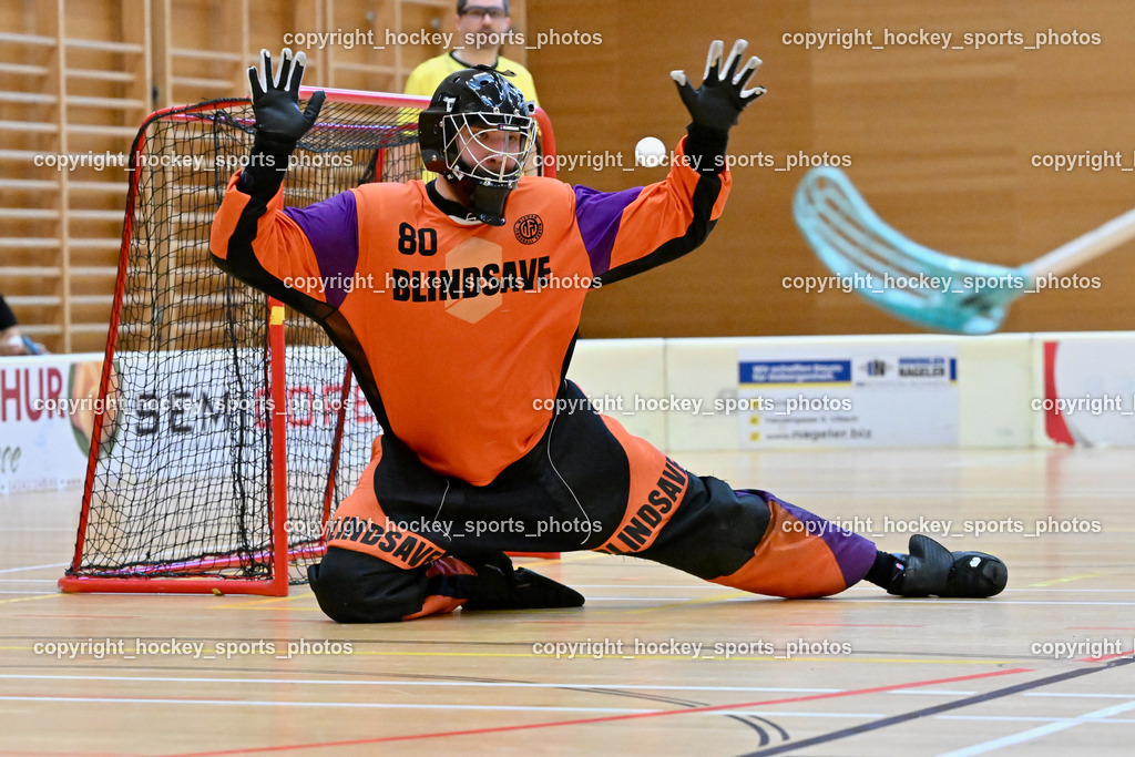 VSV Unihockey vs. Wiener Floorballferein 6.4.2024 | #80 Bernhard Bezucha Wiener Floorballverein, VSV Unihockey vs. Wiener Floorballferein 6.4.2024, VSV Unihockey vs. Wiener Floorballferein  am 06.04.2024 in Villach (Ballspielhalle St. Martin), Austria, (Photo by Bernd Stefan)