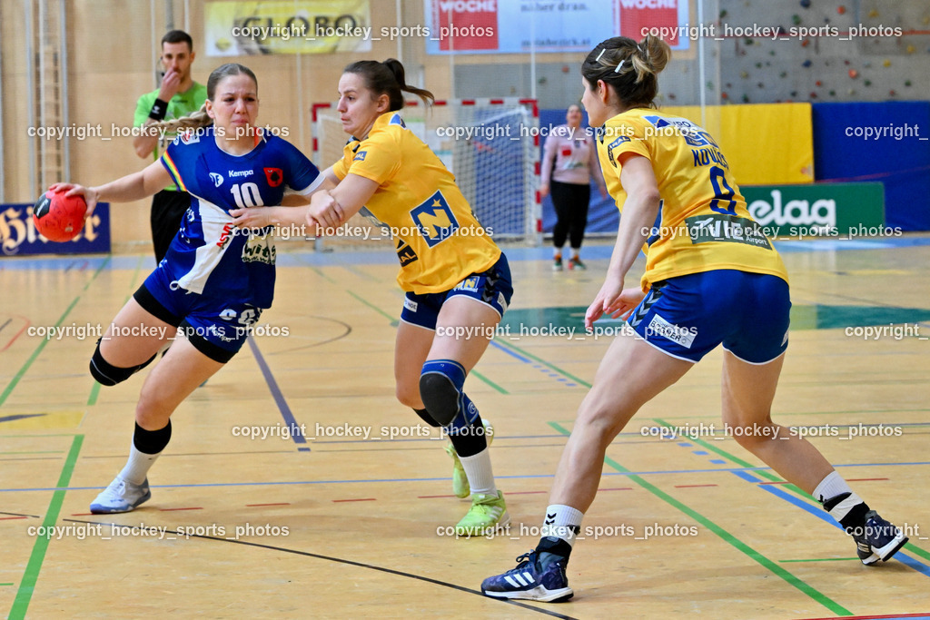 SC Ferlach Damen vs. Hypo Niederösterreich 18.11.2023 | #10 MARKSTEINER Viktoria, #17 BAUER Johanna, #9 KOVACS Patricia