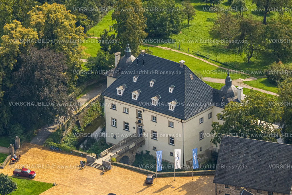 Holzwickede230901414 | Luftbild, Haus Opherdicke Wasserschloss, Holzwickede, Ruhrgebiet, Nordrhein-Westfalen, Deutschland