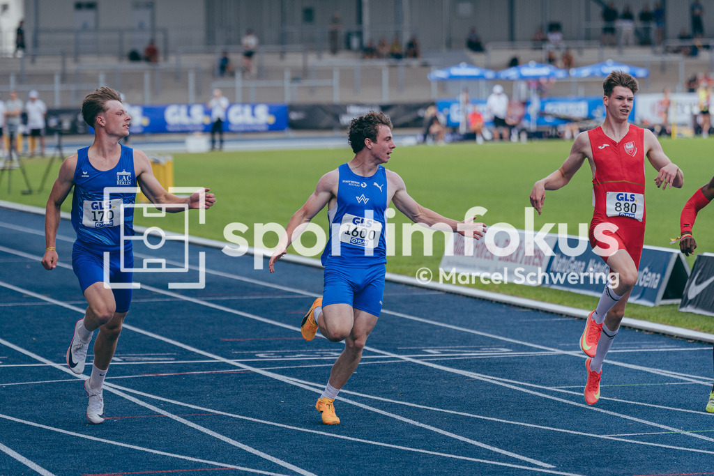 DM U23 U18 Bochum 2026 | Ilja Reimchen (TV Wattenscheid 01), Startnummer 1600, mU18 100-Meter-Lauf Finale, Deutsche Meisterschaften der U18 &amp; U23 2026, Lohrheidestadion Bochum-Wattenscheid, 04.07.2026 Foto: Marcel Schwering / sportimfokus - Realisiert mit Pictrs.com