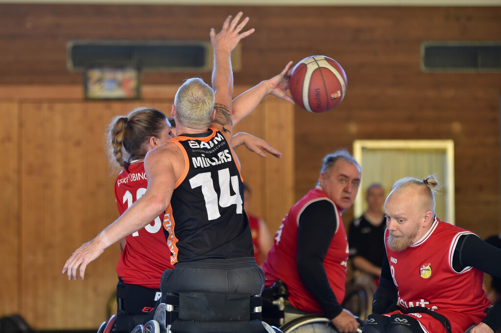 2024-10-26-0596 | RSKV Tuebingen vs. Hannover United 2, Rollstuhlbasketball, 2. Bundesliga Sued, 3. Spieltag, Saison 2024/2025, 26.10.2024, Foto: Ralph Kunze - Realisiert mit Pictrs.com