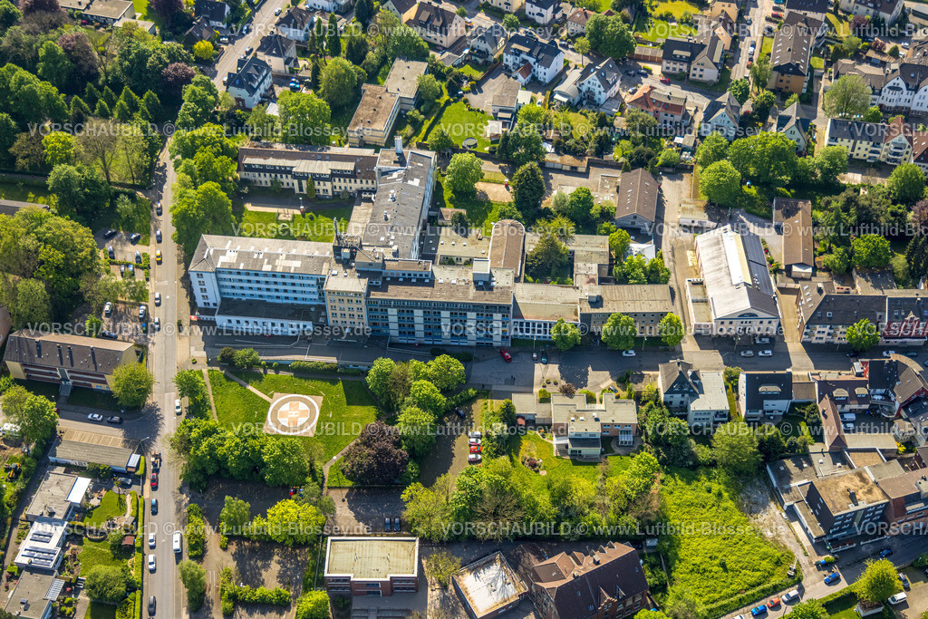 Hagen240504073 | Luftbild, Psychiatrische Institutsambulanz sowie eine Tagesklinik im ehemaligen St.-Johannes-Hospital, Krankenhaus Hospitalstraße, Boele, Hagen, Ruhrgebiet, Nordrhein-Westfalen, Deutschland