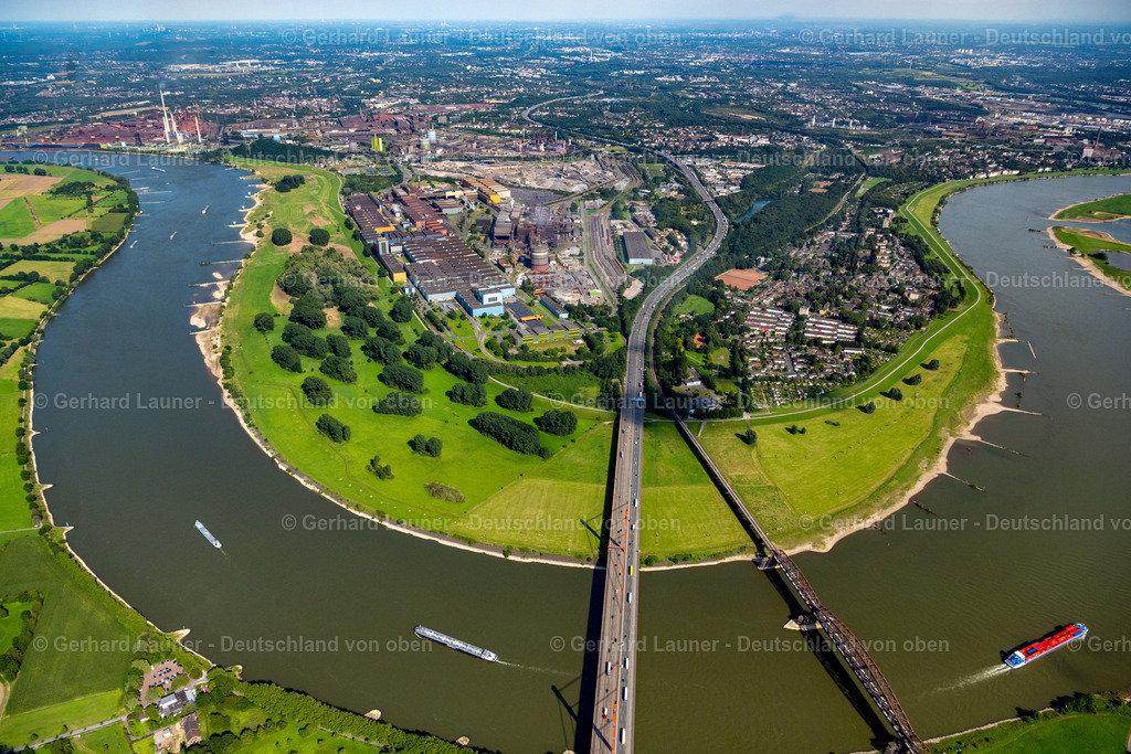 4049852 | Rheinverlauf bei Duisburg- Beeckerwerth