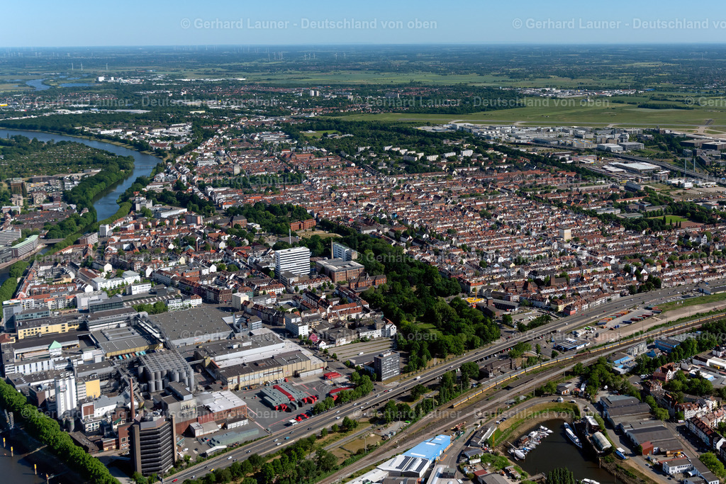 4030047 | BREMEN 01.06.2020 Stadtansicht des nordwestlichen Stadtgebietes in Bremen, Deutschland. // City view of the northwestern urban area in Bremen, Germany. Foto: Gerhard Launer