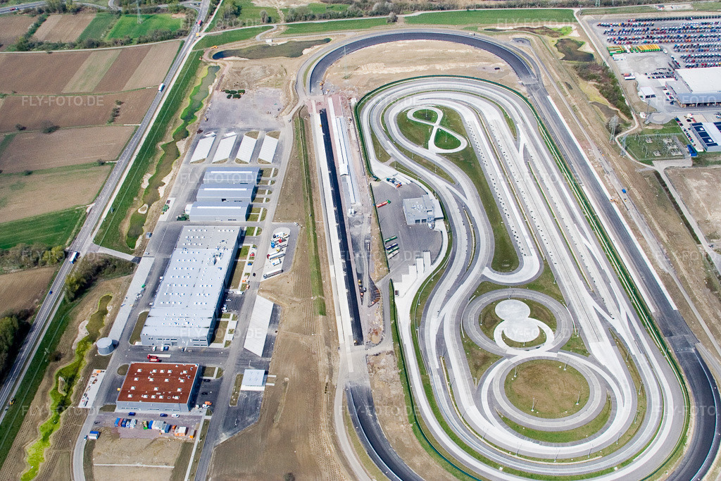 Luftbild: Wörth am Rhein, Daimler LKW Testgelände in Wörth am Rhein im Bundesland Rheinland-Pfalz in Deutschland. Foto: IMG_10247.jpg vom 08.04.2008 durch Werner Riehm/FLY-FOTO.de