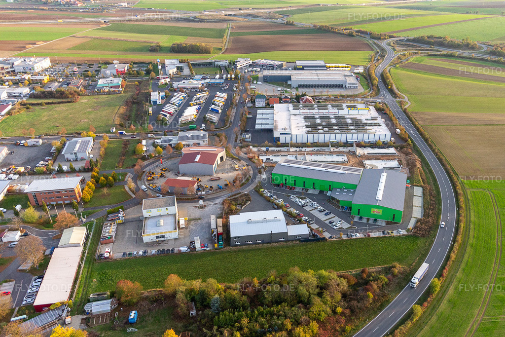 Luftbild: Neuhof Mainfrankenpark in Dettelbach im Bundesland Bayern in Deutschland. Foto: IMG_119721.jpg vom 26.10.2019 durch Werner Riehm/FLY-FOTO.de