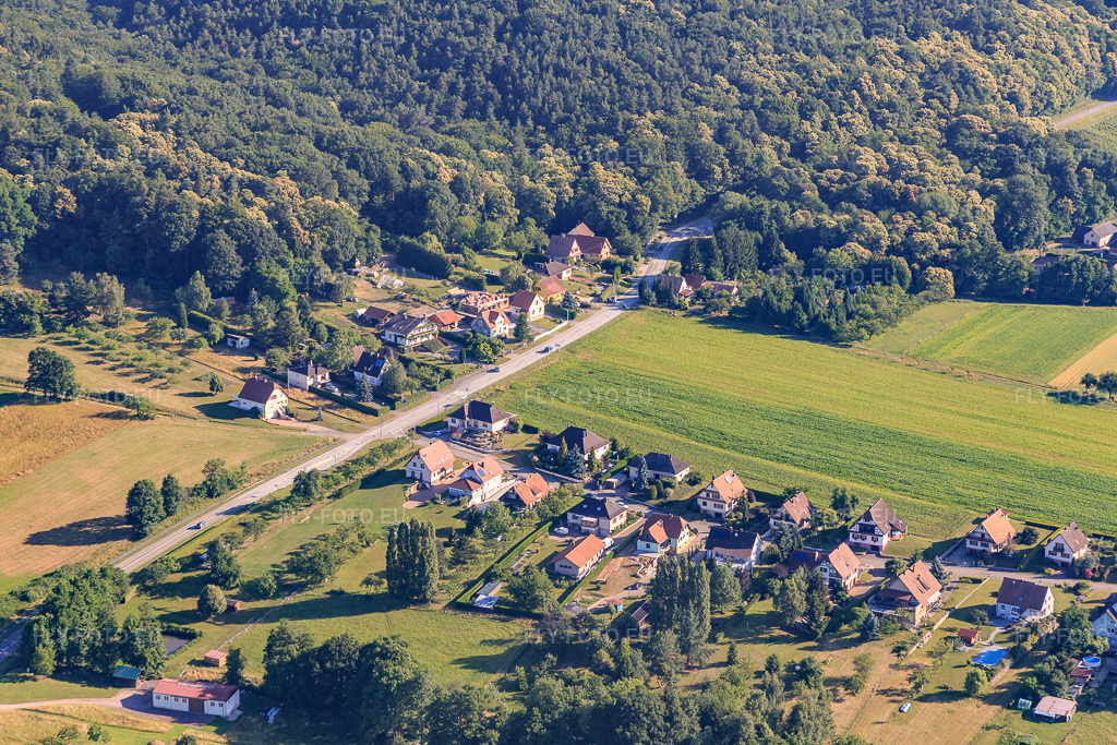 Vue aérienne: Rue Kappen à Cleebourg dans le département Bas Rhin, France – .Photo: IMG_082981.jpg prise le 26/06/2015 par Werner Riehm/FLY-FOTO.eu – Résolution de l'original: 5472 x 3648 px