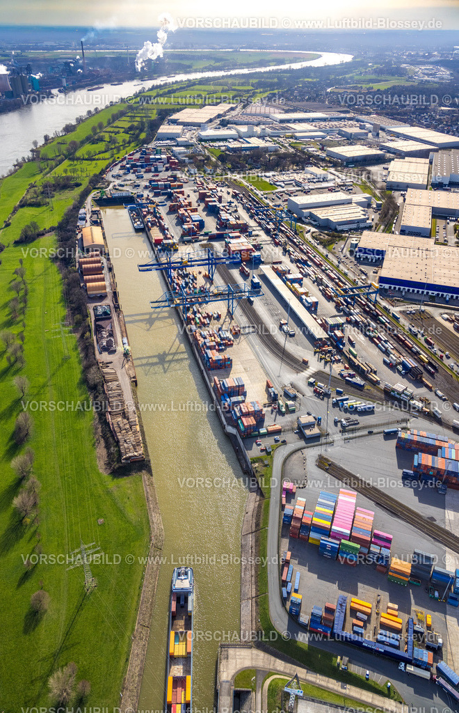 Duisburg230302886 | Luftbild, logport I, Containerhafen, Duisburg Hafen D3T Duisburg Trimodal Terminal, AutomobilLogistik, Friemersheim, Duisburg, Ruhrgebiet, Nordrhein-Westfalen, Deutschland