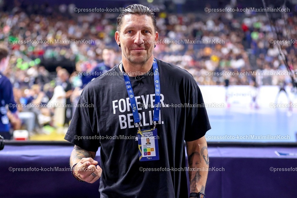 KoeEHF14062501108 | 14.06.2025, Handball, Halbfinale TruckScout24 EHF FINAL4, LANXESS arena Köln, Füchse Berlin - HBC Nantes: Stefan Kretzschmar (Fuechse Berlin) 