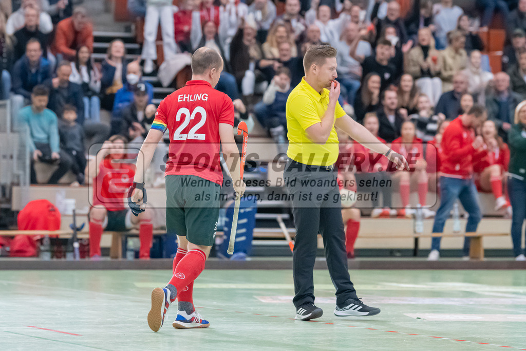 HK_20230108_102487 | 1. Bundesliga ( Halle ) Herren Crefelder HTC - Uhlenhorst Mülheim am 8.1.2023 Crefelder HTC  ( CHTC ), Krefeld , Ehling Jonathan ( Crefelder HTC #22 )