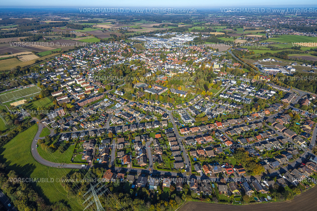 Selm241011342 | Luftbild, Wohngebiet Ortsansicht Ortsteil Bork, Hassel, Selm, Münsterland, Nordrhein-Westfalen, Deutschland