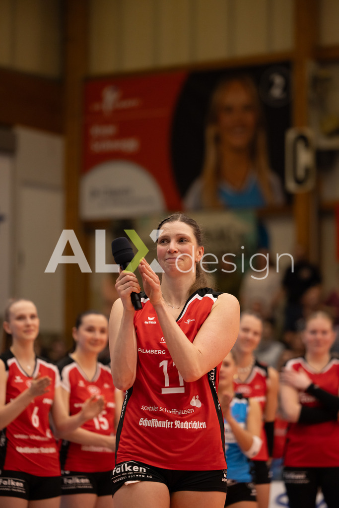 Volleyball I Frauen I Saison 2025-2026 I Volleyball NLA | Women I  Playoffs Finals 2/5 I  VC Kanti Schaffhausen - viteos NUC I  10.04.2026 | 11 Kateřina Holásková (CZ) (VC Kanti Schaffhausen) – Mitte - Realisiert mit Pictrs.com
