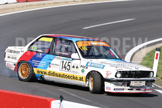 FIA European Hill Climb Championship – Rechberg 2026    | FIA European Hill Climb Championship at Rechberg, held from 24 to 26 April 2026 near Tulwitz, Styria, Austria. The image shows Daniel SAILER (AUT) BMW E30 328i, smoke tyre, drift.     