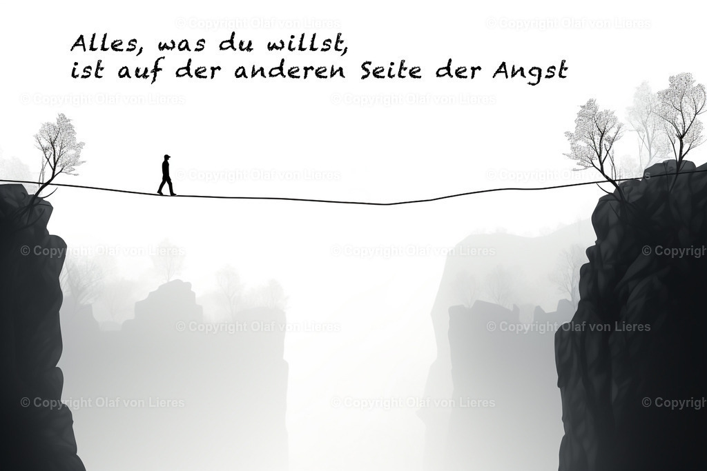 Wandbild Angst überwinden | Wandbilder zum Thema Ängste besiegen