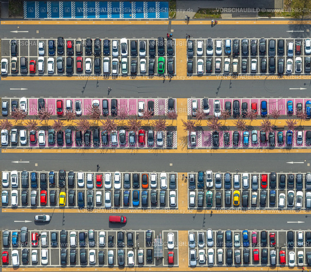 Bochum230403705-2 | Luftbild, Formen und Farben, Parkplätze am Ruhr Park Einkaufszentrum, Harpen, Bochum, Ruhrgebiet, Nordrhein-Westfalen, Deutschland