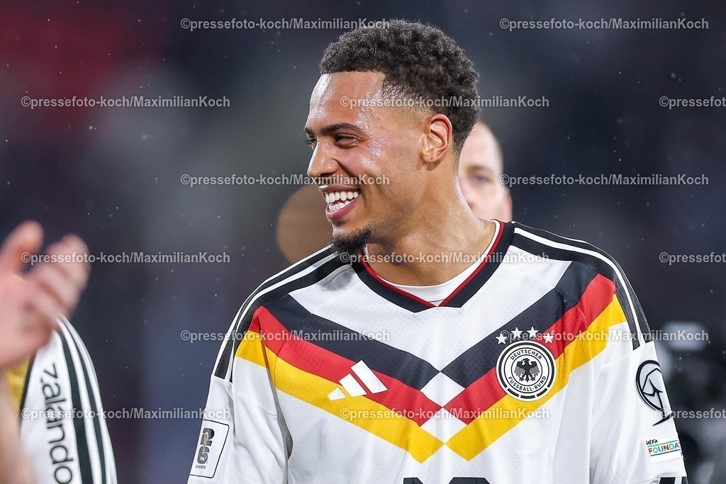 DFB14112501152 | 14.11.2025, Fußball, Länderspiel, WM-Qualifikation Europa, Deutschland - Luxemburg, Stade de Luxembourg (Croix de Gasperich, Luxemburg), 9. Spieltag, Saison 2025 2026: Felix Nmecha (GER #13)  Regulations prohibit any use of photographs as image sequences and or quasi-video.