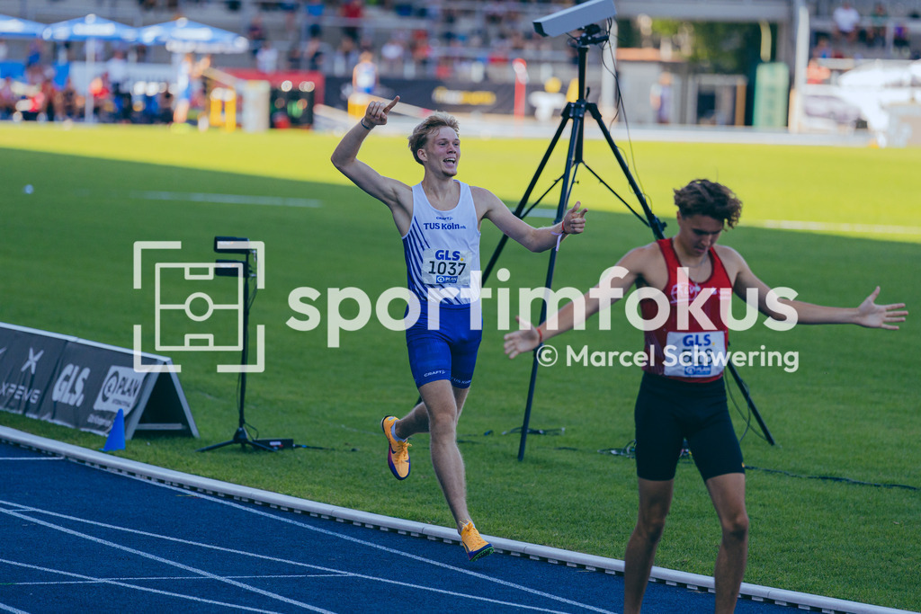 Deutsche Meisterschaften U20 / U16 2026 | Finn Jakob Merheim, TuS Köln rrh., 1037, 1500-Meter-Lauf, Finale, Deutsche Meisterschaften der U20 &amp; U16 2026, Lohrheidestadion Bochum-Wattenscheid, 11.07.2026. Foto: Marcel Schwering / sportimfokus - Realisiert mit Pictrs.com